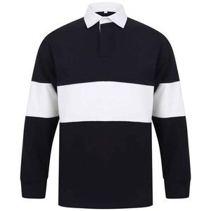 Front Row Unisex Adult Panelled Rugby Shirt / Navy/White